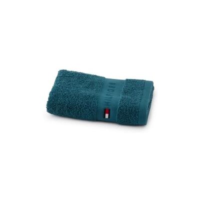 Tommy Hilfiger Asciugamano per ospiti, petrolio, spugna boucle, 520 g/m², 100% cotone pettinato, passamaneria jacquard e ricami, morbido e assorbente, 40x60 cm Tommy Hilfiger Asciugamano per ospiti, petrolio, spugna boucle, 520 g/m², 100% cotone pettinato, passamaneria jacquard e ricami, morbido e assorbente, 40x60 cm
