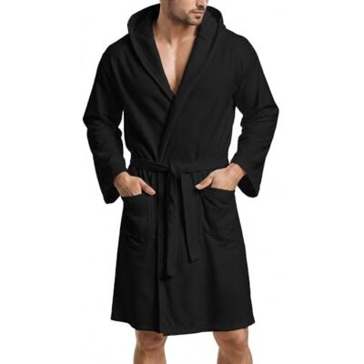 PETTI Artigiani Italiani Accappatoio Microfibra Uomo e Donna con Cappuccio, Tasche e Cintura, Unisex Asciugatura Rapida per Palestra, Piscina, Mare e Spa, Nero, XL PETTI Artigiani Italiani Accappatoio Microfibra Uomo e Donna con Cappuccio, Tasche e Cintura, Unisex Asciugatura Rapida per Palestra, Piscina, Mare e Spa, Nero, XL