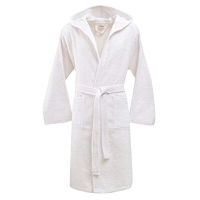 Bassetti Accappatoio con Cappuccio in Cotone Uomo Donna Made in Italy Disponibile in Varie Taglie e Colori (Bianco, Taglia M, 155-165 cm) Bassetti Accappatoio con Cappuccio in Cotone Uomo Donna Made in Italy Disponibile in Varie Taglie e Colori (Bianco, Taglia M, 155-165 cm)