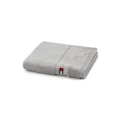 Tommy Hilfiger Asciugamano per ospiti, argento, spugna boucle, 520 g/m², 100% cotone pettinato, passamaneria jacquard e ricami, morbido e assorbente, 40x60 cm Tommy Hilfiger Asciugamano per ospiti, argento, spugna boucle, 520 g/m², 100% cotone pettinato, passamaneria jacquard e ricami, morbido e assorbente, 40x60 cm