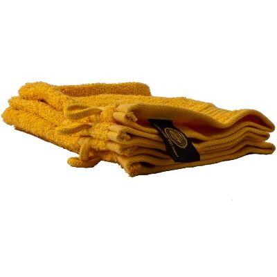 Gözze New York Set di 4 Guanti da Bagno, 100% Cotone, Giallo, 17 x 24 cm Gözze New York Set di 4 Guanti da Bagno, 100% Cotone, Giallo, 17 x 24 cm