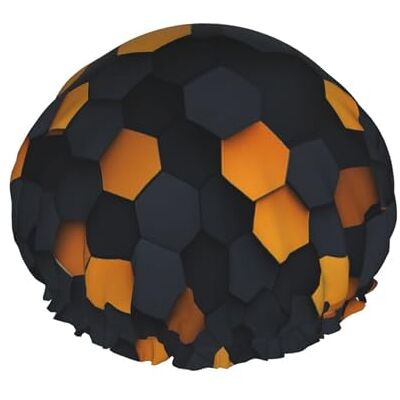 asbwuo Cuffia da a a nido d'ape geometrica esagonale 3D, design a doppio strato, riutilizzabile, impermeabile, comoda ed elegante asbwuo Cuffia da a a nido d'ape geometrica esagonale 3D, design a doppio strato, riutilizzabile, impermeabile, comoda ed elegante