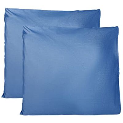 FARFALLAROSSA Coppia di Federe 100% Puro Cotone 60x60 CM, Set di 2 Tessuti per Cuscino Letto, Chiusura a Busta, Tinta Unita, Misura Standard Blu Reale FARFALLAROSSA Coppia di Federe 100% Puro Cotone 60x60 CM, Set di 2 Tessuti per Cuscino Letto, Chiusura a Busta, Tinta Unita, Misura Standard Blu Reale