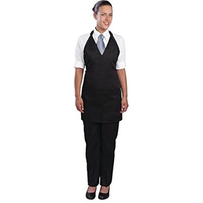 Chef Works Uniform Works , grembiule Tuxedo unisex in policotone, colore nero Chef Works Uniform Works , grembiule Tuxedo unisex in policotone, colore nero