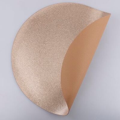 Tivoli Set 6 Tovaglietta Tonda Oro in PVC, Double Face, Sparkly Tivoli Set 6 Tovaglietta Tonda Oro in PVC, Double Face, Sparkly