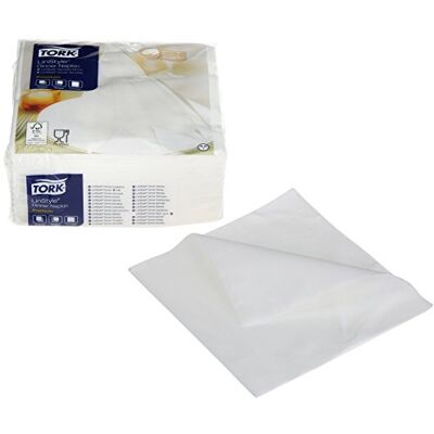 Tork Linstyle Tovaglioli da tavola, per la cena, 50 pezzi, colore bianco Tork Linstyle Tovaglioli da tavola, per la cena, 50 pezzi, colore bianco