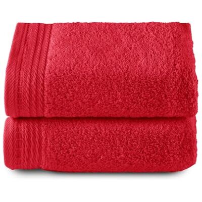 TOP TOWEL Set di 2 asciugamani da bagno - 100% cotone - 600 g/m2 - 100x50cm - Stile moderno TOP TOWEL Set di 2 asciugamani da bagno - 100% cotone - 600 g/m2 - 100x50cm - Stile moderno