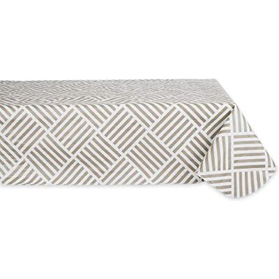 DII Collezione da tavolo in vinile per interni/esterni, tovaglia con retro in flanella, rettangolare, 60 x 102, pietra DII Collezione da tavolo in vinile per interni/esterni, tovaglia con retro in flanella, rettangolare, 60 x 102, pietra