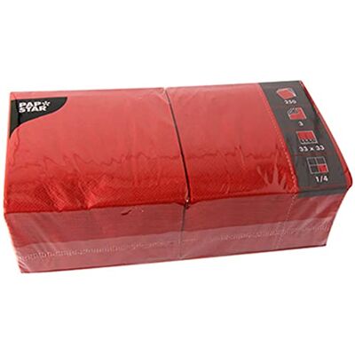 PAPSTAR 12483 250 pezzi Tovaglioli di Tessuto Rosso - Tovaglioli PAPSTAR 12483 250 pezzi Tovaglioli di Tessuto Rosso - Tovaglioli