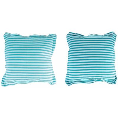 Tivoli Set 2 Cuscino arredo 53x53 cm in cotone, sfoderabile, decoro righe, Ocean Tivoli Set 2 Cuscino arredo 53x53 cm in cotone, sfoderabile, decoro righe, Ocean