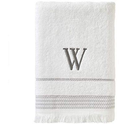 SKL Home Asciugamano da bagno, W, Cotone, Bianco, 28x54 SKL Home Asciugamano da bagno, W, Cotone, Bianco, 28x54
