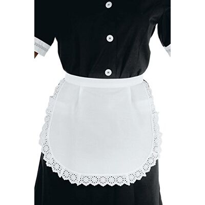 ISACCO 083200 Grembiule con Pizzo, Bianco ISACCO 083200 Grembiule con Pizzo, Bianco
