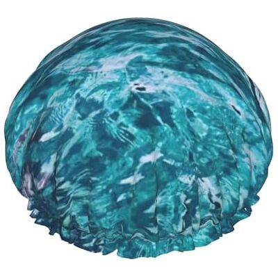 YQxwJL Bella copertura dei capelli della stampa della superficie del mare per la doccia, cuffia dei capelli regolabile delle donne elegante grande impermeabile cofano doccia YQxwJL Bella copertura dei capelli della stampa della superficie del mare per la doccia, cuffia dei capelli regolabile delle donne elegante grande impermeabile cofano doccia