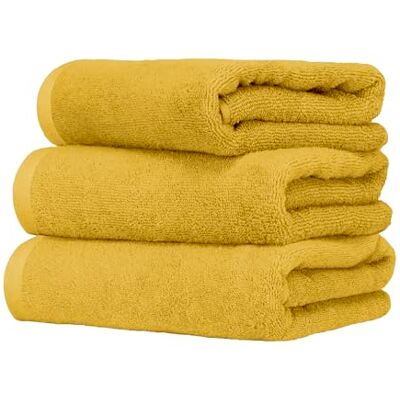Ruggeri Set 3 Asciugamani Viso 50x100 100% Cotone Extra Morbido Collezione Let's Color! (Giallo) Ruggeri Set 3 Asciugamani Viso 50x100 100% Cotone Extra Morbido Collezione Let's Color! (Giallo)