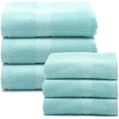 Caleffi Set Asciugamani Bagno Viso e Bidet in Morbida Spugna 100% Cotone con 3 Asciugamani Viso 55x100 cm + 3 Asciugamani Bidet Ospite 40x60 cm, Asciugamano Resistente a Lavaggi Frequenti e Durevole Caleffi Set Asciugamani Bagno Viso e Bidet in Morbida Spugna 100% Cotone con 3 Asciugamani Viso 55x100 cm + 3 Asciugamani Bidet Ospite 40x60 cm, Asciugamano Resistente a Lavaggi Frequenti e Durevole
