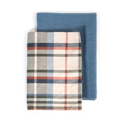 H&H Check Set 2 Strofinacci in Cotone e Poliestere, 50x70cm H&H Check Set 2 Strofinacci in Cotone e Poliestere, 50x70cm