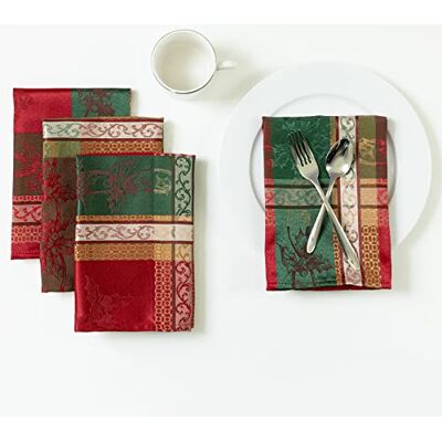 Benson Mills Holiday Legacy Tovaglioli di stoffa in tessuto jacquard in filato tinto, per festività, inverno e Natale (Holiday Legacy, 45,7 x 45,7 cm, set di 4) Benson Mills Holiday Legacy Tovaglioli di stoffa in tessuto jacquard in filato tinto, per festività, inverno e Natale (Holiday Legacy, 45,7 x 45,7 cm, set di 4)
