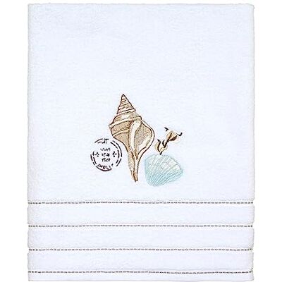 Avanti Linens Asciugamano da bagno, asciugamano in cotone morbido e assorbente (collezione Farmhouse Shell) Avanti Linens Asciugamano da bagno, asciugamano in cotone morbido e assorbente (collezione Farmhouse Shell)