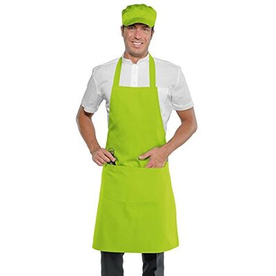 ISACCO Grembiule Pettorina cm 70x90 senza Tasca Colore Verde Mela ISACCO Grembiule Pettorina cm 70x90 senza Tasca Colore Verde Mela
