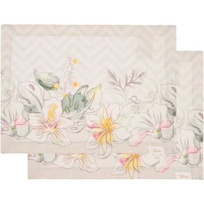 THUN Set 2 tovagliette antimacchia Eleganza Esotica 100% poliestere, 33x45 cm THUN Set 2 tovagliette antimacchia Eleganza Esotica 100% poliestere, 33x45 cm