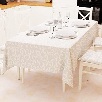 PETTI Artigiani Italiani Tovaglia, Tovaglia da Tavola, Tovaglia Cucina in Cotone Disegno Ghirigoro Grigio X6 Posti (140x180 cm) 100% Made in Italy PETTI Artigiani Italiani Tovaglia, Tovaglia da Tavola, Tovaglia Cucina in Cotone Disegno Ghirigoro Grigio X6 Posti (140x180 cm) 100% Made in Italy