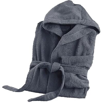 Ruggeri Accappatoio Cotone con Cappuccio Cintura Tasche, Blu Taglia L/XL Ruggeri Accappatoio Cotone con Cappuccio Cintura Tasche, Blu Taglia L/XL