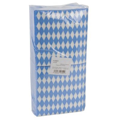 Funny Divertente con tovaglioli velo bianco/blu brillante 33 x 33 cm con 1/volte (10 confezioni da 400 tovaglioli) Funny Divertente con tovaglioli velo bianco/blu brillante 33 x 33 cm con 1/volte (10 confezioni da 400 tovaglioli)