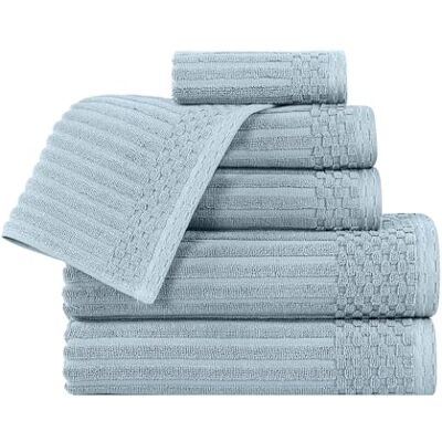 Superior Asciugamano, cotone, blu ardesia, set da 6 pezzi Superior Asciugamano, cotone, blu ardesia, set da 6 pezzi