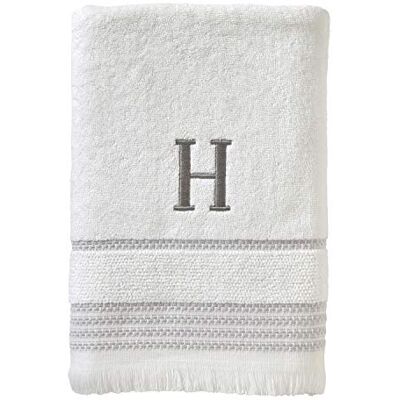 SKL Home Asciugamano da bagno, H, cotone, bianco, 28x54 SKL Home Asciugamano da bagno, H, cotone, bianco, 28x54