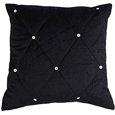 Paoletti Fodera cuscino trapuntata Diamante - Nero - Una taglia - Fodera cuscino Paoletti Fodera cuscino trapuntata Diamante - Nero - Una taglia - Fodera cuscino