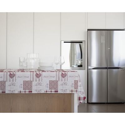 GEMITEX Tovaglia Tradition, Felpata, Cerata, Impermeabile e Antimacchia, Decoro 4163 Tirolese Rosso, Ideale x Tavoli Rettangolari da 10/12 persone, 140 x 240 cm MADE IN ITALY, Rifinita con tagliacuci GEMITEX Tovaglia Tradition, Felpata, Cerata, Impermeabile e Antimacchia, Decoro 4163 Tirolese Rosso, Ideale x Tavoli Rettangolari da 10/12 persone, 140 x 240 cm MADE IN ITALY, Rifinita con tagliacuci
