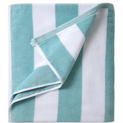 LULUHOME Asciugamano da spiaggia oversize in peluche – soffice cotone 91,4 x 178,2 cm mistico blu a righe, grande asciugamano da piscina estivo per nuoto LULUHOME Asciugamano da spiaggia oversize in peluche – soffice cotone 91,4 x 178,2 cm mistico blu a righe, grande asciugamano da piscina estivo per nuoto
