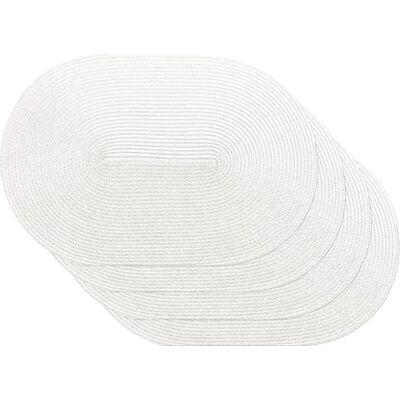 Venilia tovagliette set di 4 Spirale, color crema, ovale, per sala da pranzo, sottobicchieri, biancheria da tavola, tessuto per alimenti, 45 x 30 cm Venilia tovagliette set di 4 Spirale, color crema, ovale, per sala da pranzo, sottobicchieri, biancheria da tavola, tessuto per alimenti, 45 x 30 cm