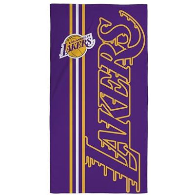 Character World Asciugamano ufficiale NBA, super morbido al tatto, squadra di basket dei Los Angeles Lakers, design viola e giallo, perfetto per casa, bagno, spiaggia e piscina, taglia unica, 75 cm x Character World Asciugamano ufficiale NBA, super morbido al tatto, squadra di basket dei Los Angeles Lakers, design viola e giallo, perfetto per casa, bagno, spiaggia e piscina, taglia unica, 75 cm x