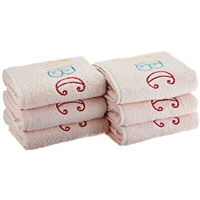 Eurofirany Baby Set di 6 Asciugamani in Cotone per Bambini con Motivo Spesso, Oeko-Tex, Colore: Rosa, 50x90 cm Eurofirany Baby Set di 6 Asciugamani in Cotone per Bambini con Motivo Spesso, Oeko-Tex, Colore: Rosa, 50x90 cm