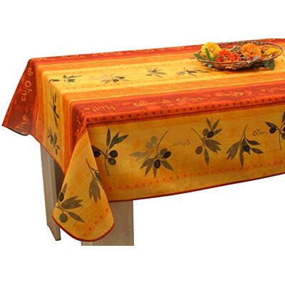 Le linge de Jules Tovaglia Antimacchia Olivo Rosso Rettangolare 150 x 350 cm Le linge de Jules Tovaglia Antimacchia Olivo Rosso Rettangolare 150 x 350 cm