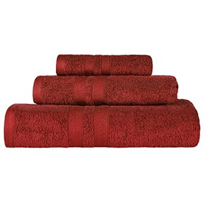 Superior , Cotone, Marrone, Set di 3 Asciugamani Superior , Cotone, Marrone, Set di 3 Asciugamani