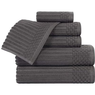 Superior Asciugamano, cotone, carbone, set da 6 pezzi Superior Asciugamano, cotone, carbone, set da 6 pezzi