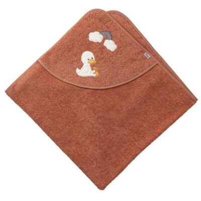 Sterntaler Asciugamano da bagno con cappuccio in spugna tinta unita 100 x 100 cm e applicazione anatra Edda Lou e arcobaleno, Sterntaler Asciugamano da bagno con cappuccio in spugna tinta unita 100 x 100 cm e applicazione anatra Edda Lou e arcobaleno,