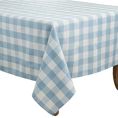SARO LIFESTYLE Indie Collection Tovaglia in misto cotone a quadri, 56% cotone-44% poliestere, blu SARO LIFESTYLE Indie Collection Tovaglia in misto cotone a quadri, 56% cotone-44% poliestere, blu