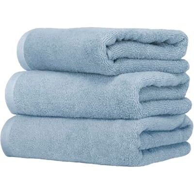 Ruggeri Set 3 Asciugamani Viso 50x100 100% Cotone Extra Morbido Collezione Let's Color! (Azzurro) Ruggeri Set 3 Asciugamani Viso 50x100 100% Cotone Extra Morbido Collezione Let's Color! (Azzurro)