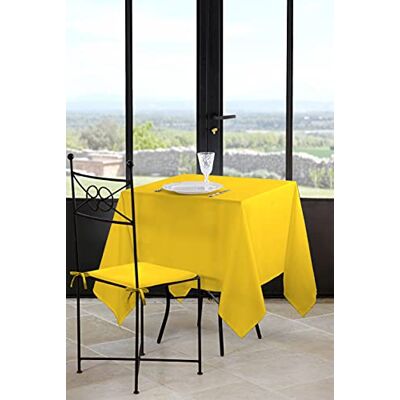 Stof Tovaglia-Dimensione 180 x 180 cm-100% Poliestere-Colore Giallo-Modello Nelson-Rettangolare-Biancheria da tavola-Lavabile a 30° -qualità Eccezionale, 180x180 cm Stof Tovaglia-Dimensione 180 x 180 cm-100% Poliestere-Colore Giallo-Modello Nelson-Rettangolare-Biancheria da tavola-Lavabile a 30° -qualità Eccezionale, 180x180 cm