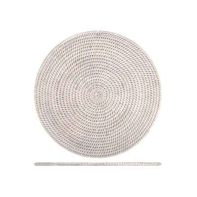 H&H Tovaglietta Tonda In Rattan Sbiancato, Fatta A Mano, 36 Cm, Perfetta per ogni Contesto, Eleva la Mise En Place, Ideale per Case al Mare e Ristoranti H&H Tovaglietta Tonda In Rattan Sbiancato, Fatta A Mano, 36 Cm, Perfetta per ogni Contesto, Eleva la Mise En Place, Ideale per Case al Mare e Ristoranti
