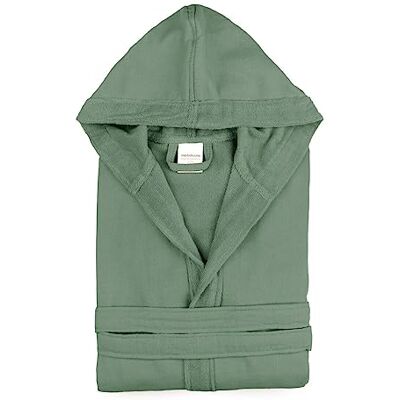 Morbidissimi Accappatoio Monoterry Cotone e Spugna per Uomo e Donna, Con Cappuccio, Cinturino e 2 Tasche, Morbido 230 gr/mq, Accappatoi J534(Accapatoio Salvia, Large) Morbidissimi Accappatoio Monoterry Cotone e Spugna per Uomo e Donna, Con Cappuccio, Cinturino e 2 Tasche, Morbido 230 gr/mq, Accappatoi J534(Accapatoio Salvia, Large)