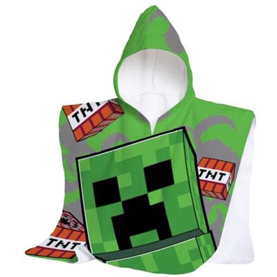 hermet , Telo Mare Con Cappuccio Minecraft, Poncho Mare Maxi da Bambino, 60x60 cm, Asciugamano da Spiaggia o Piscina, 100% Morbido Cotone hermet , Telo Mare Con Cappuccio Minecraft, Poncho Mare Maxi da Bambino, 60x60 cm, Asciugamano da Spiaggia o Piscina, 100% Morbido Cotone