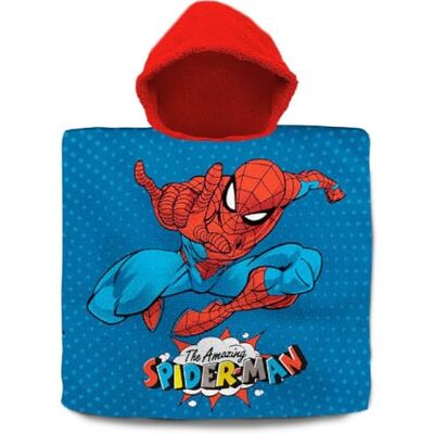 Marvel KIDS EUROSWAN Poncho Asciugamano in cotone Spiderman 120 x 60 cm Marvel KIDS EUROSWAN Poncho Asciugamano in cotone Spiderman 120 x 60 cm