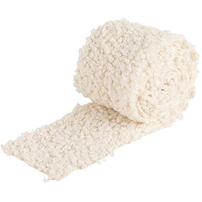 ideen mit herz Nastro in pelliccia sintetica a pelo lungo, 8 cm di larghezza, 2 m di lunghezza, bianco crema, ideale per artigianato, cucito, decorazione, runner da tavola ideen mit herz Nastro in pelliccia sintetica a pelo lungo, 8 cm di larghezza, 2 m di lunghezza, bianco crema, ideale per artigianato, cucito, decorazione, runner da tavola