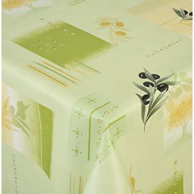 Venilia Tovaglie Olive Verde, tovaglia Rivestimento antimacchia, Impermeabile,Resistente allo Sporco, Motivi, Ovale, 140 x 200 cm, Venilia Tovaglie Olive Verde, tovaglia Rivestimento antimacchia, Impermeabile,Resistente allo Sporco, Motivi, Ovale, 140 x 200 cm,