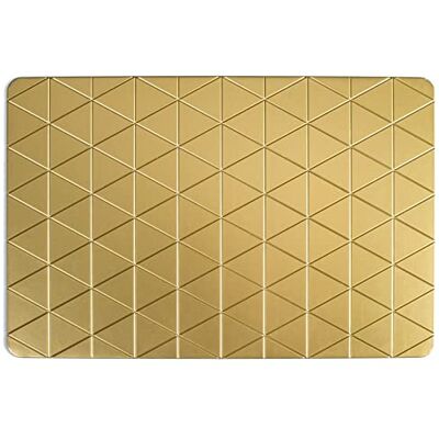 H&H Set 6 Tovagliette in Abs e Alluminio Colore Oro 43x28cm H&H Set 6 Tovagliette in Abs e Alluminio Colore Oro 43x28cm