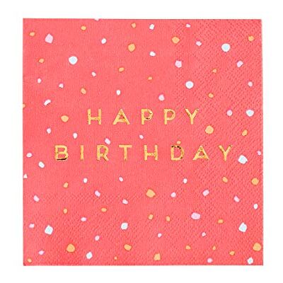 Talking Tables - Rose Birthday Napkins Tovaglioli di Carta da Cocktail Color Oro Rosa, Ideali per tè pomeridiano, Festa di Compleanno, Rosenapkins, CNAPKIN-HB Talking Tables - Rose Birthday Napkins Tovaglioli di Carta da Cocktail Color Oro Rosa, Ideali per tè pomeridiano, Festa di Compleanno, Rosenapkins, CNAPKIN-HB